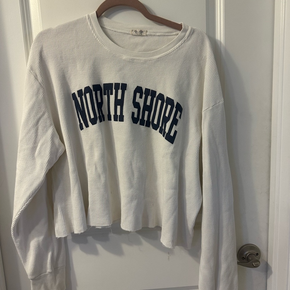 Brandy Melville’s John Gott White Long Sleeve North Shore Sweatshirt